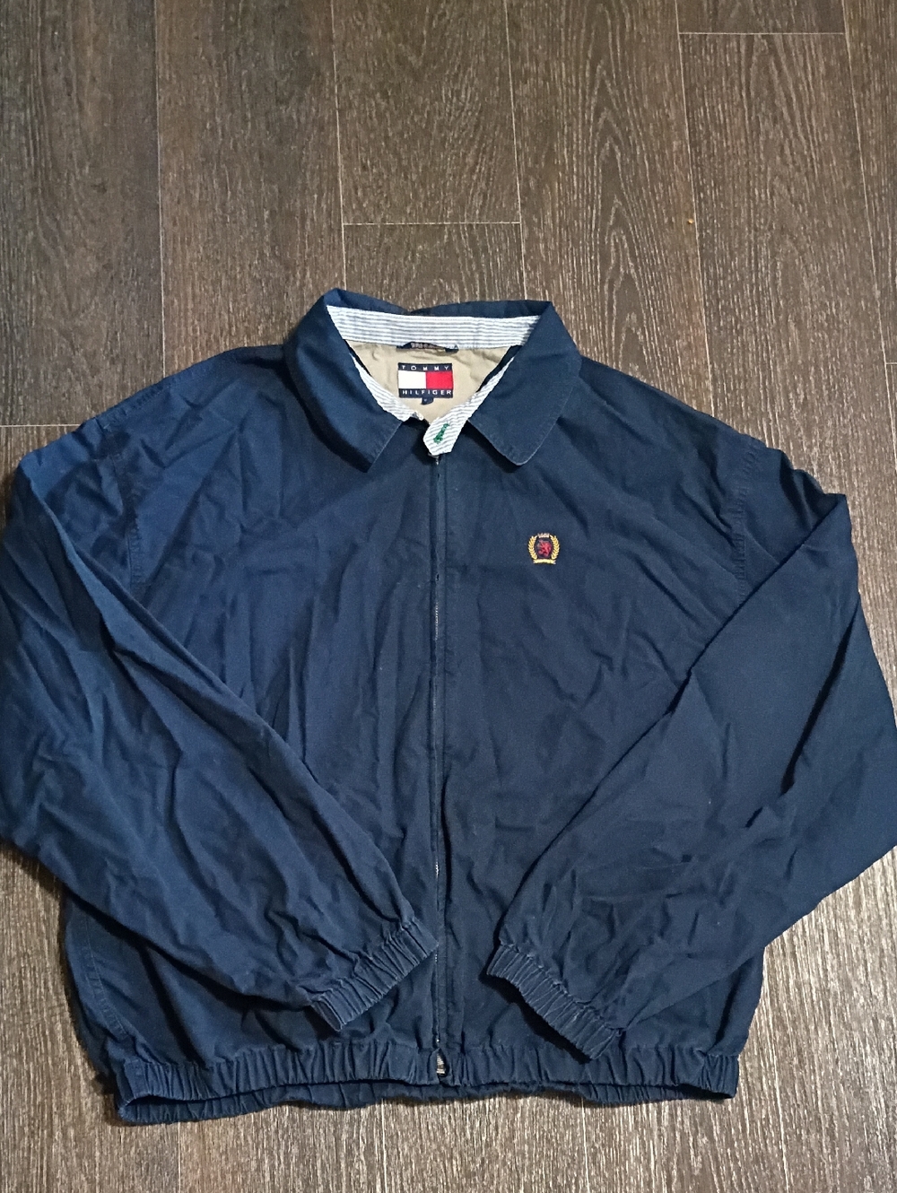 Tommy Hilfiger Navy Zip-Front Bomber Jacket